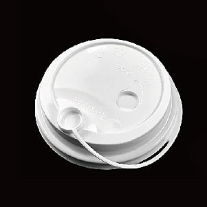 PACKAGING-90mm PP Lid/Attached Stopper (White)